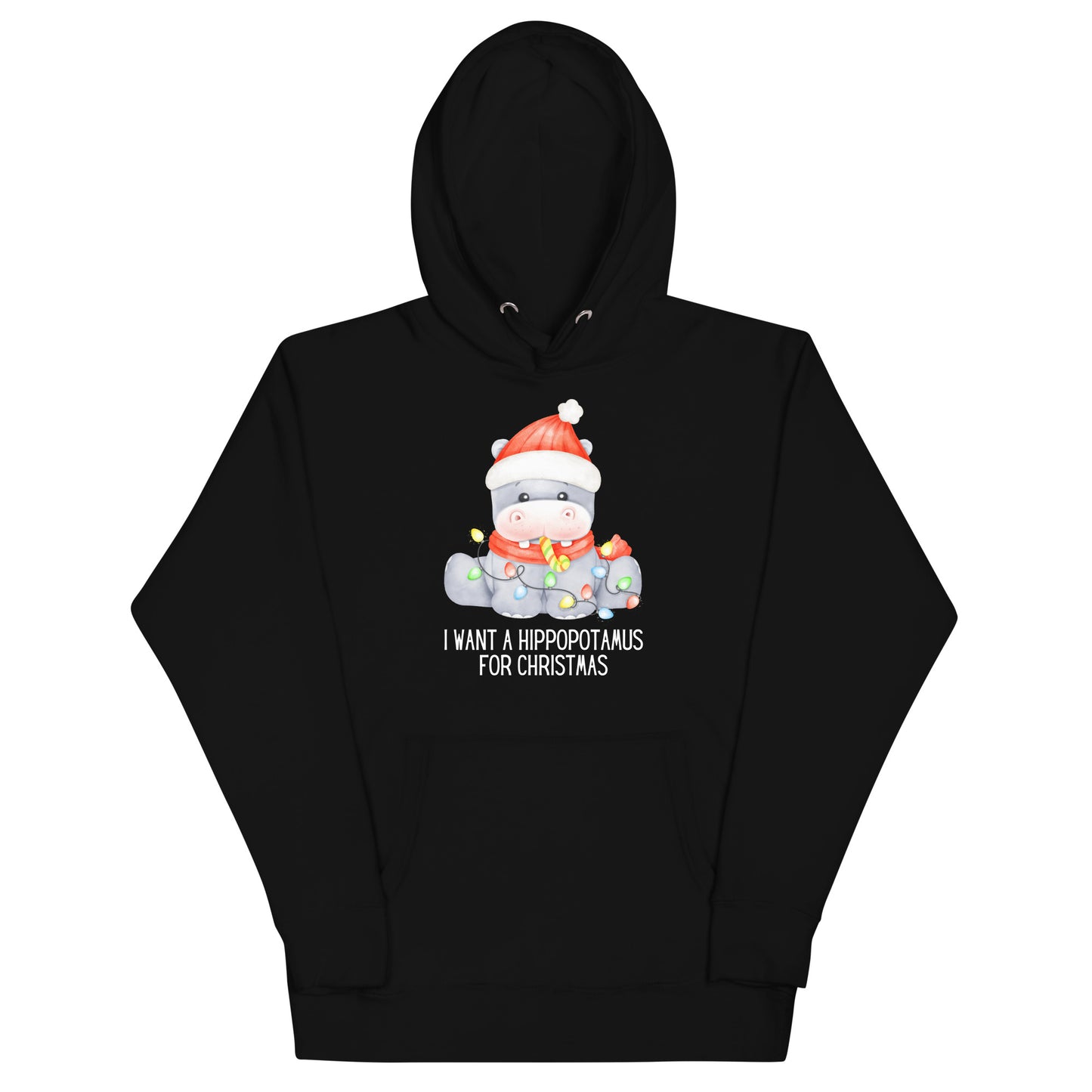 Hippopotamus For Christmas Unisex Hoodie