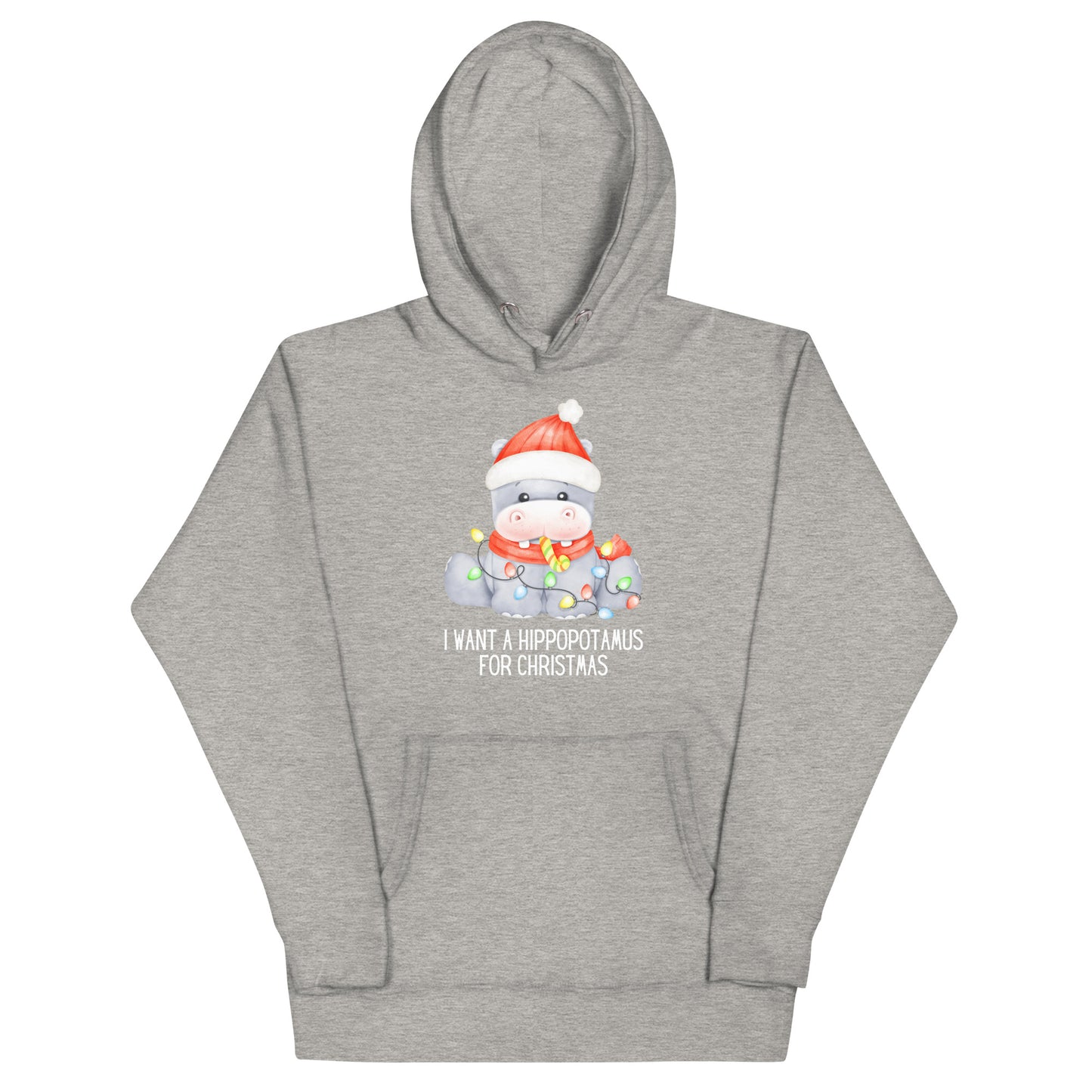 Hippopotamus For Christmas Unisex Hoodie