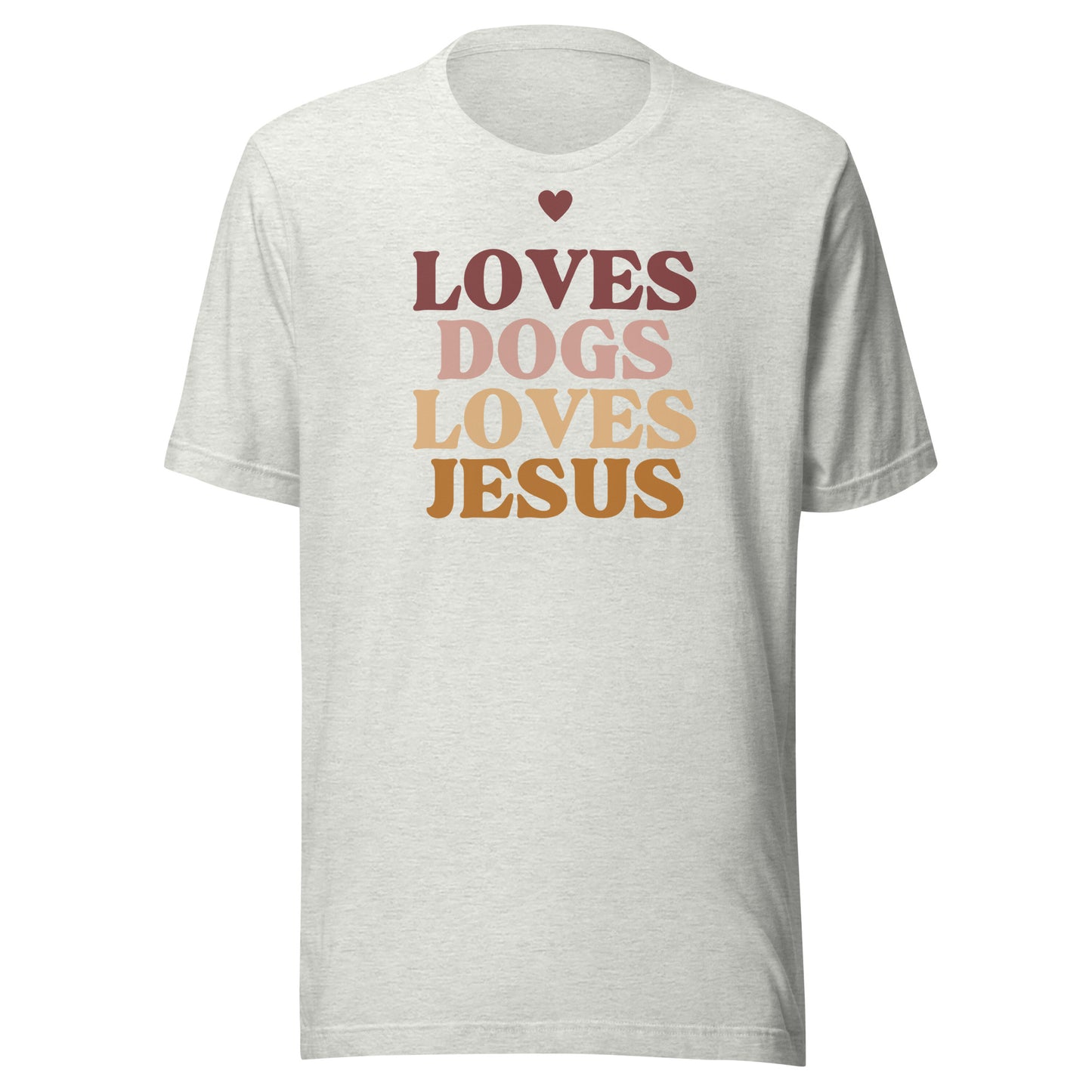 Loves Dogs Loves Jesus Unisex t-shirt